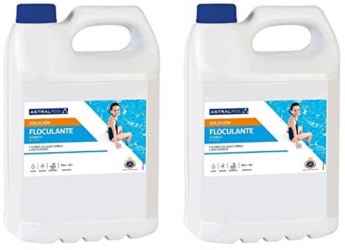 (Pack 2 unidades) RASMACOR | Floculante líquido para piscinas | 2X5 litros (10 LITROS) | Producto para CLARIFICAR Aguas TURBIAS | Eliminar la turbidez del Agua | Fluidra 11388
