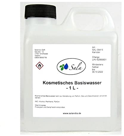 Sala Cosmetic Base Water 96% Alcohol 1L 1000ml Bote