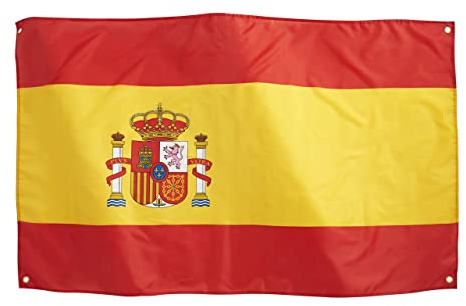 Runesol Bandera De España 3x5, 91x152cm, Bandera De España, 4 Ojales, Ojal De Latón En Cada Esquina, Banderas Premium, Interior, Exterior, Día de San José