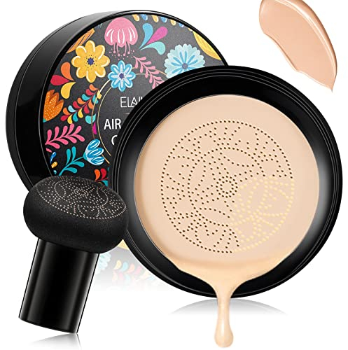 Fondotinta CC Crema con Fungo Testa D'aria Cuscino BB Crema Mushroom Head Air Cushion CC Cream per Trucco impeccabile, Anche Tonalità Della Pelle (Naturale)