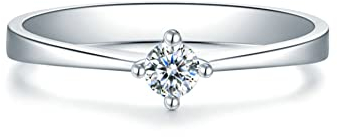 Platin Trauringe, Partnerringe Verlobungsringe mit 0.1ct Rund Diamant Ringe Größe 69 (22.0)