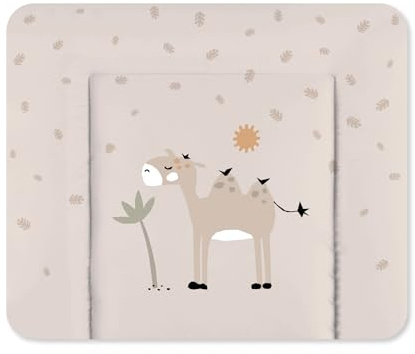 Julius Zöllner skötmatta Softy 85 x 75 cm – skötunderlägg – vattentätt och avtorkningsbart – Made in Germany – Oeko-Tex Standard 100 – savan-beige