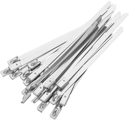 OSALADI 100stücke Edelstahl Kabelbinder Selbstsichernd Für Auspuffummantelung Metall Kabelbinder Wetterbeständig Robust Für Industrie Hauswartung Kabel Organisation