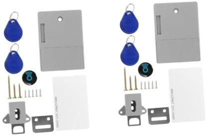 OSALADI 2stücke Intelligente Rfid-sensor-schloss Für Schranktüren Unsichtbare Batterielose Diy-lösung Geeignet Für Dicke Platten Material Installieren Und Sicher Für Zuhause Büro