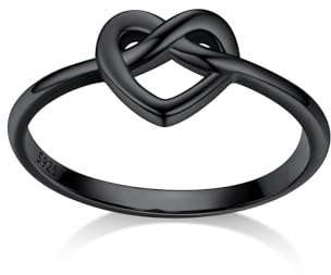 Bestyle Irische Claddagh/Triquetra/Infinity Herz Ring Damen Mädchen Text gravierbar Personalisiertes Geschenk Ringgröße 47-67