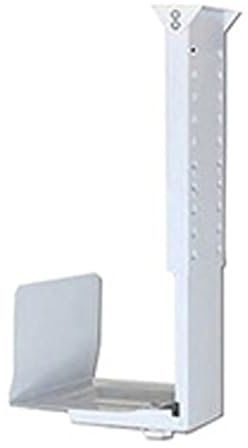 Luminexia Soporte de CPU Ajustable bajo Escritorio,Soporte Torre PC Montaje de Mesa Horizontal Vertical (Acero,Altura: 30-50 cm/Ancho: 14.5-24.5 cm) - Negro/Blanco