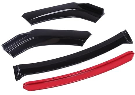GXSAI Frontlippe Frontspoiler Für BM&W E46 E90 E60 E36 E39 F10 F20 F30 Auto Frontschürze Lip Splitter Spoiler Diffusor Lip Kit(Gloss Black and Red)