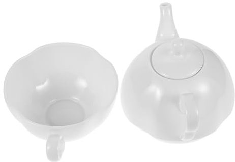 COLLBATH Teiera e Tazze in Porcellana Bone China Teiera Vintage in Porcellana per tè Pomeridiano da tè Inglese Classico per Uso Domestico Contenitore per