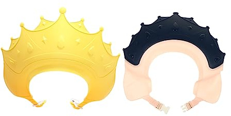 JOINPAYA 2pcs Newborn Shower Hat for Bath Shower Shampoo Cap Boy Girl Hair Washing Hat Cradle Cap Treatment Soft Tpe Material Protect Eyes Ears Easy to Clean