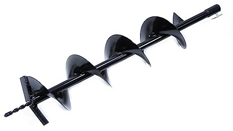 Broca para motobiela de explosión | Diámetro 25 cm | Longitud útil 60 cm | Longitud total 80 cm | Diámetro de conexión 2 cm | Doble espiral | de acero