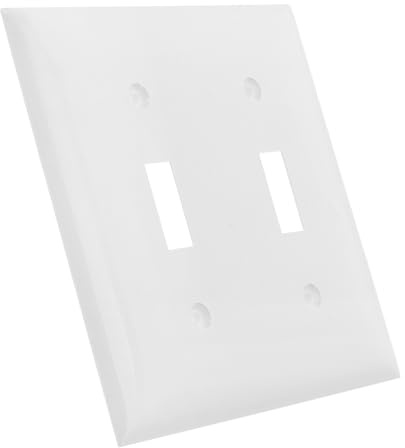 UKCOCO Placa de Cubierta de Interruptor de Palanca Doble PC Resistente Ahorro Espacio Compatible Hogar para Control Eléctrico Fácil Limpieza