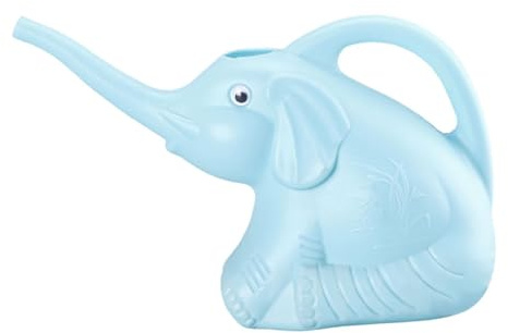 MagiDeal Gießkanne in Elefantenform, für Kinder, Cartoon, leicht, langer Auslauf, Wassertopf, 1,5 l, Wasserkanne für Kinder, für Garten, Blume, drinnen und draußen, Elefant A, Blau, 1,5 l