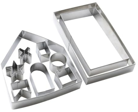 Set di Stampi per Biscotti Natalizi 10 Pezzi in Acciaio Inox