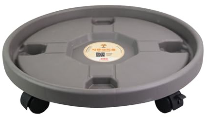 Carrito para macetas – Carrito de rodillos redondos para plantas, maceta de jardín resistente, soporte duradero con ruedas para interiores y exteriores, macetas, jardinería en el patio