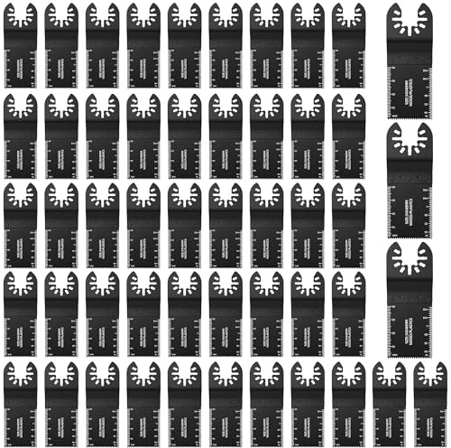 Zeeorymn 50 cuchillas multiherramienta, cuchillas multiherramienta para madera, hojas de sierra oscilantes universales compatibles con Dewalt, Milwaukee, Makita, Ryobi, Rockwell, Bosch.
