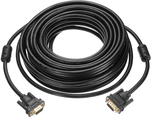 sourcing map VGA Monitor Cable 15m 9 Pin Male to Male Cord, Black | Video Cable Adapter Cord, for TV, PC, Computer, Laptops, Monitor, Screen, Projector