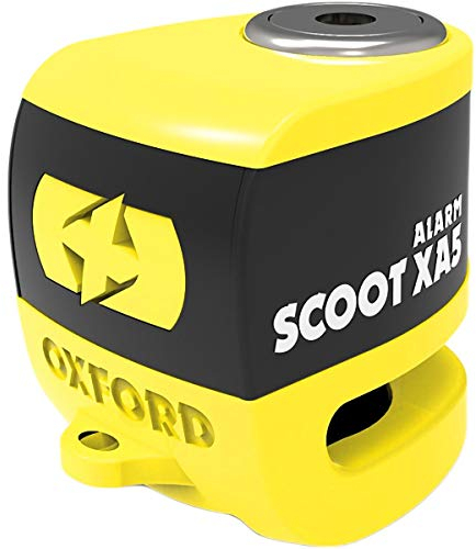 Oxford Scoot XA5 Alarm Disc Lock (5mm Pin) Yellow