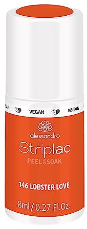 alessandro Striplac UV-Nagellack Lobster Love – Schonend und langanhaltend – Einfache Entfernung dank Peel-Off-Technologie – Vegan und tierversuchsfrei – 8 ml