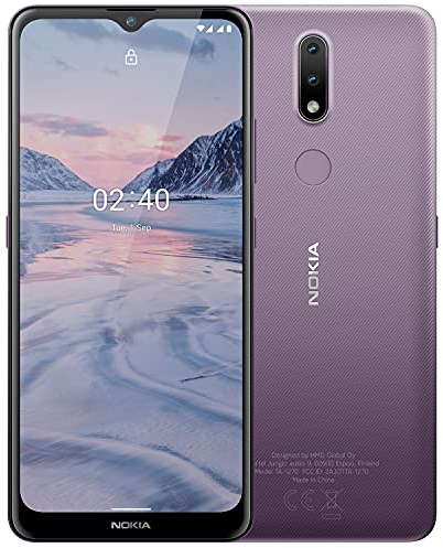 Nokia 2.4 Smartphone mit 6,5 Zoll HD+ Display, Portät- und Nachtmodus, Akku mit 2 Tage Laufzeit, Fingerabdrucksensor, robustes Design, Android 10 und Google-Assistant-Knopf, Dusk
