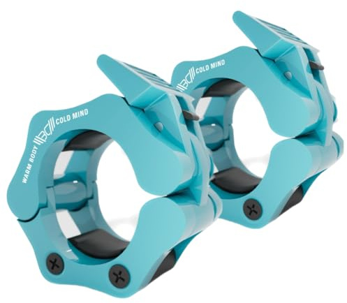WARM BODY COLD MIND Verstärkt 50mm Hantelverschlüsse/Olympic Barbell Collars - Schnellverschluss Hantel Clips, Olympische Hantelverschluss, Langhantel Klemmen, Hantelklemmen