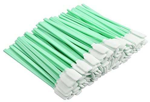 Xzeemo 100 Pezzi Tamponi di Pulizia, Bastoncini Per Pulizia Della Schiuma, Pulizia Tamponi Schiuma, Antistatica Tamponi di Cotone, Bastoncini di Cotone per Obiettivi, Stampanti a getto d'inchiostro