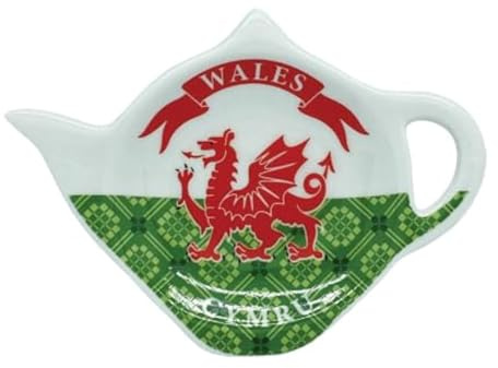 Royal Tara Bone China Welsh Dragon Tea Bag Holder Ceramic Symbol Wales Celtic Colors Tea Accessories Kitchenware Design Present Housewarming Gift W 5.90