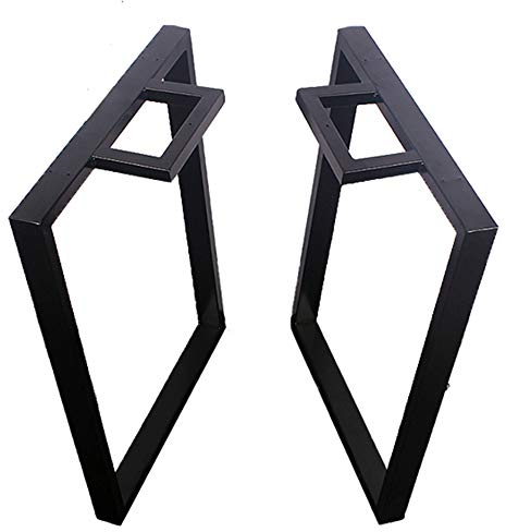 asdchZen Möbelbeine, Schwarze Tischbeine, Robuste Industrie-Schreibtischbeine, Metall-Esstischbeine, Ersatz-Stützfüße Für Frühstücksbar-Möbel, 2 Stück (50 X 72,5 cm)..