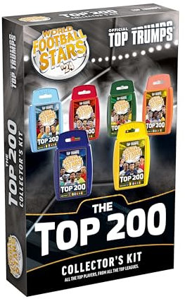 World Football Stars Top 200 Top Trumps - Collector's Kit Six Pack Collection Card Game educational gift for ages 6 plus