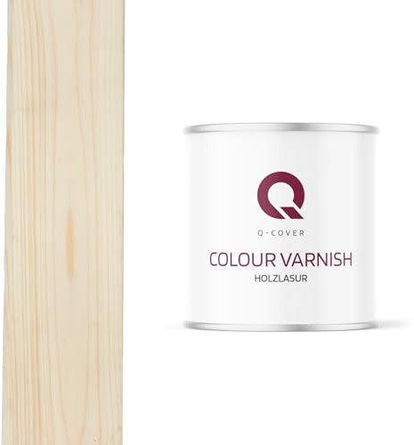Q-Cover Holzlasur Farbton Farblos 2,5 L Satin Holzschutz Holzschutzlasur Lasur Wasserbasierte Innen Außen Lasur Abperleffekt Für Holz