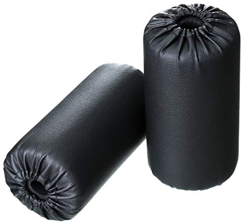 Foam Foot Pads Rollers Set of a Pair (7x3.5x20mm) for Home Gym Exercise Machines Equipments Replacements with 1 Inch Rod