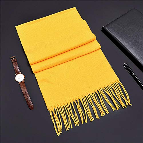 UKKD Schal Winterschal Herren Warmes Foulard Solide Schals Mode Lässig Schal Warmes Kaschmir