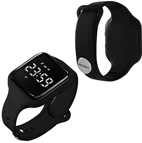 HUYVMAY Kinder Schrittzähler Fitness Uhr ohne App kein Bluetooth, Wasserdichte Digitaluhr Sportuhr für Kinder Jungen Mädchen Armbanduhr mit Schrittzähler Kalorienzähler Distanzzähler Stoppuhr 3 Wecker