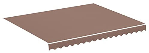 Tidyard Tenda da Sole di Ricambio per Esterno - Tessuto per Ombrellone da Giardino, Marrone 3x2,5 m