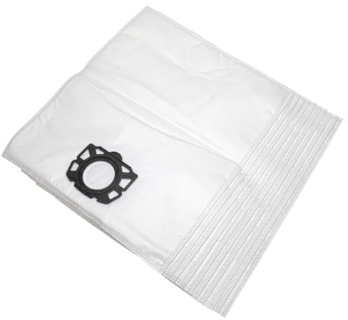 vhbw 10x Sacs compatible avec Kärcher WD 5 V-25/5/22 | WD 6 P S V-30/6/22/T aspirateur - microfibre non tissée, 51cm x 43cm blanc