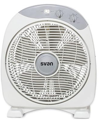 Svan Ventilador de Suelo Gris 12, 35 W, SVS351200. Temporizador de 60 min, 5 Aspas, Control Manual