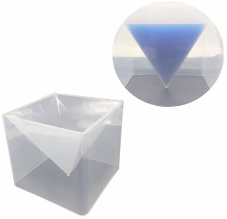 Große Pyramide Silikon Form für Harz Handwerk, DIY Schmuck Herstellung, 15cm/6, transparent mit Skala