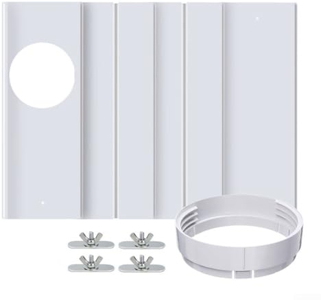 Kit d'adaptateur portable pour climatiseur portable, joint de fenêtre coulissante pour climatiseur portable, ensemble mobile de joint de connecteur de tuyau d'échappement (4 déflecteurs + 1 connecteur