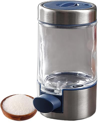 Distributore di sale per cucinare, bottiglie di condimento in polvere Shaker Dispenser di sale, Dispenser di sale in, Dispenser per pepe, Contenitore per condimenti Utensili da cucina, Shaker