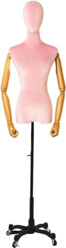 QRTERTYG Professionelle Schneiderpuppe mit Beinen Schneiderpuppe mit Armen Modell für Bekleidungsgeschäft-Regalständer (Farbe: Rosa, Größe: M)