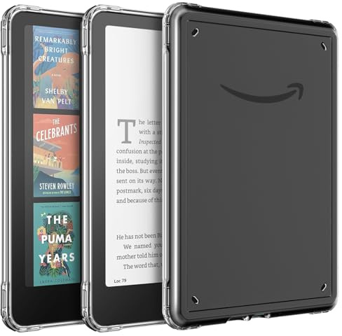 MoKo Hülle für 7 Kindle Paperwhite 2024 12th Gen & Kindle Colorsoft Signature Edition 2024, Dünne Flexible Transparente TPU Haut Stoßstange Zurück Abdeckung Vollständig Abgedeckt Shell, Klare