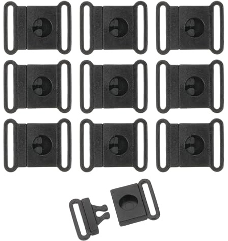 sourcing map Safety Breakaway Buckle Plastic Flat Snap Insert Buckle Front Closure Hook Clasp Fasteners for Bra Dog Collar Harness Strap Lanyard
