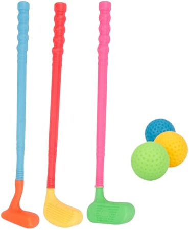 Palos de Golf para niños pequeños, Juego de Golf con Palos y Pelotas, Juego de de plás-Tico, Juguetes de, Juguetes Deportivos para niños y niñas en Interiores y Exteriores