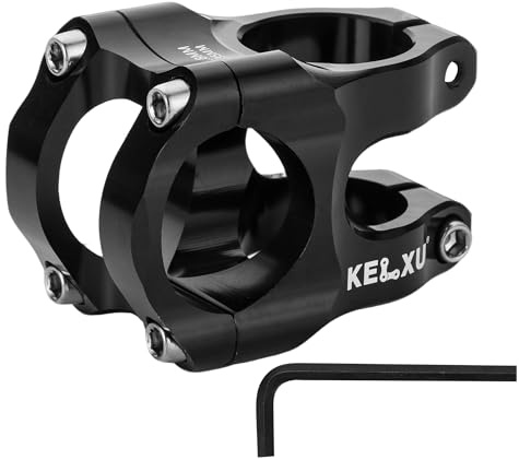 Kelxu 31,8 Attacco Manubrio Bici 35 mm Attacco Manubrio MTB Corto Leggero in Lega di Alluminio CNC Morsetto Manubrio per Bici da Corsa, Gravel, MTB, DH, BMX
