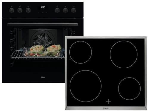 AEG AH41B Set Einbauherd OU5AE20AK + Glaskeramikkochfeld HE604000XB