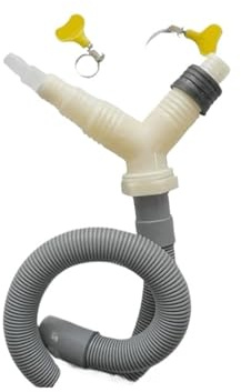 Adaptador de drenaje en T, accesorio de tubería de drenaje for desagüe de lavadora y secadora Con manguera de drenaje extendida Longitud de manguera 0,3 m