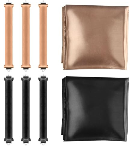 6 Hitzefreie Lockenwickler,Heatless Curls Bands,Weich Overnight Blowout Lockenstäbe mit Haken,Heatless Curler zum Schlafen, Haar Lockenwickler ohne Hitze,Haar Locken über Nacht ohne Hitze + 2 Schals