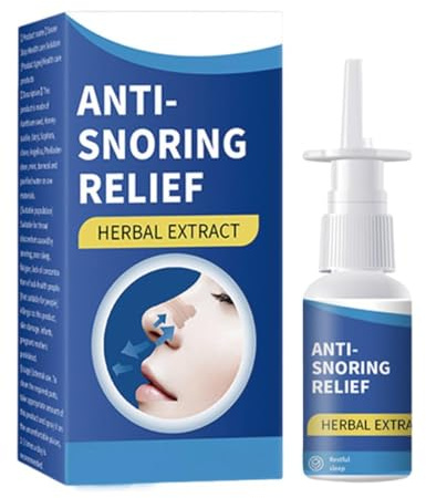 Anti Russamento Uomo, Soluzione Efficace per Smettere di Russare, 30mL Spray Nasale per Bloccare il Russare, Migliora la Respirazione e il Sonno
