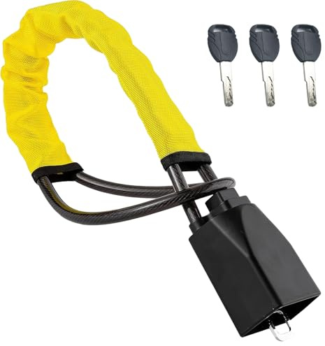 Steering Wheel Lock Anti-Theft Titan Lock Seat Belt Lock High Visibility Car Device Heavy Duty with 3 Keys Universal for Cars with Seat Belt Connection for Most Vehicles Car SUV Pickup Jeep Van RV
