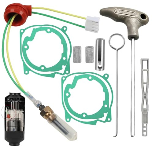 Puniama 11PCS Glow Plug Repair Kit with Removal Tool, 12V 5KW 8KW Diesel Heater Ceramic Glow Plug Set with Filter & Allen Key, Diesel Heater Accessories for Car Truck Boat