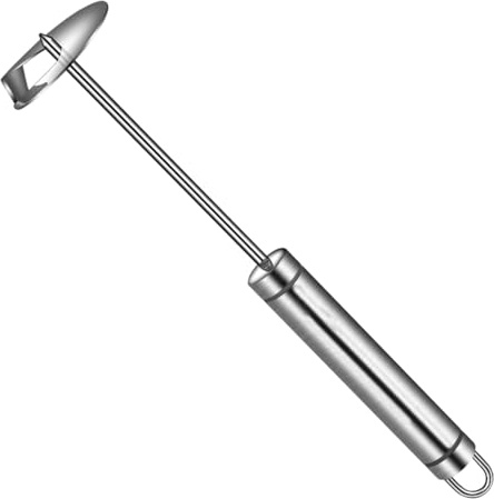 NULYLU Stainless Steel Fruit Corer and Pear Core Remover Small Size Portable Kitchen Essential Metal Cherry Pitter for Apple and Pear Core Removal